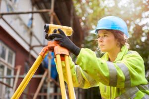 female surveyor, woman in trades